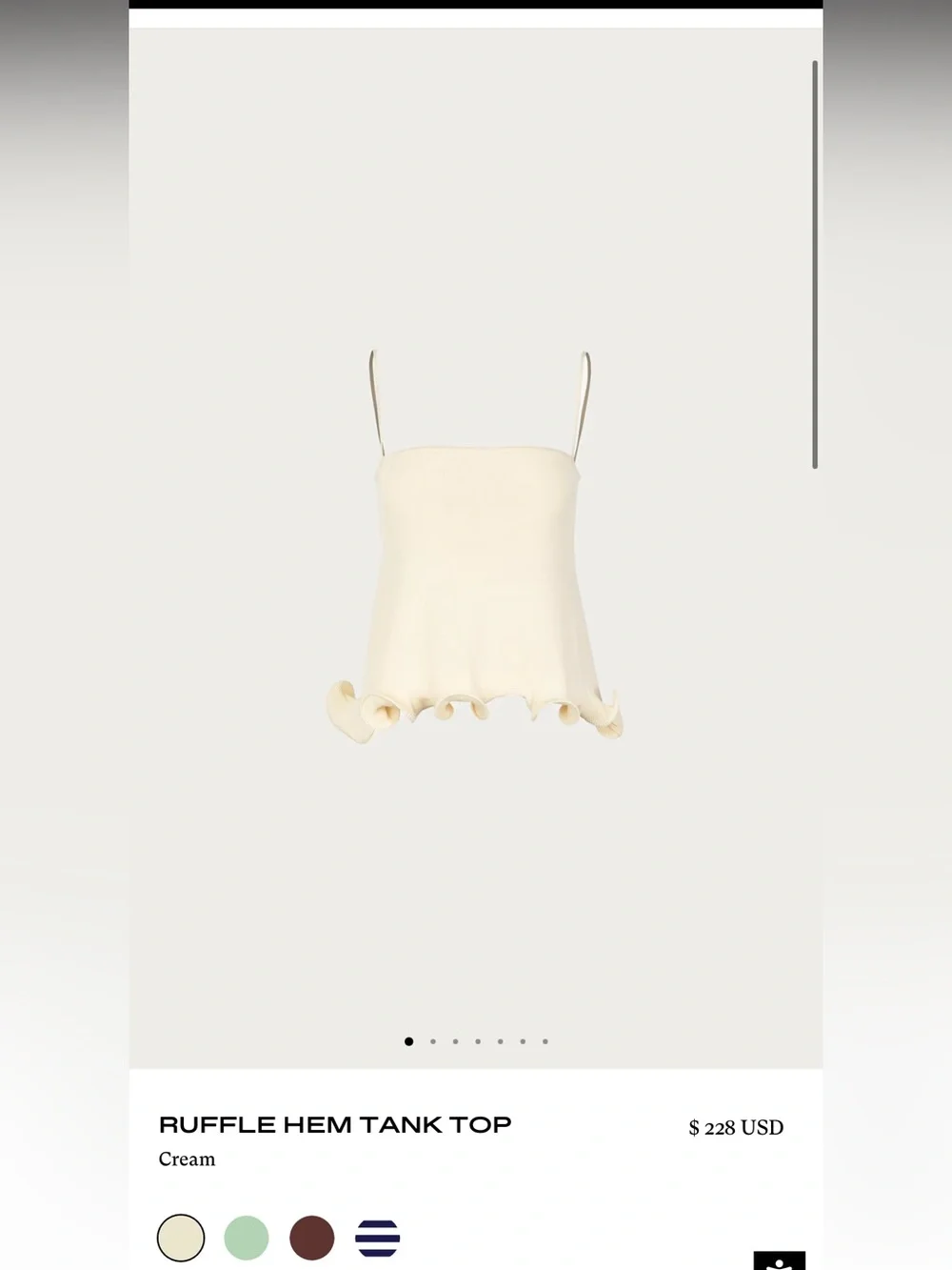 SAME Los Angeles Cream Set with Ruffle Hem - Picture 4 of 6
